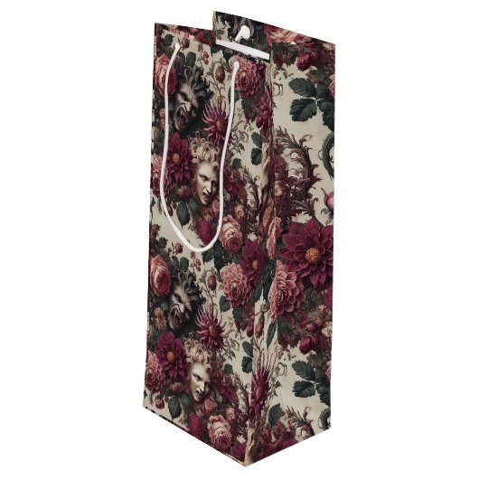 Blutgeschichte - Gotische Viktorianische Geschenktüte Für Weinflaschen (Rückseite Schrägansicht)