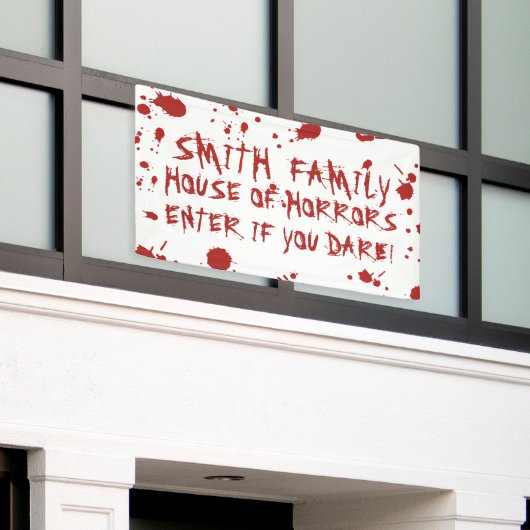 Blutgetränktes blutiges Blatt Eigenes Halloween Banner (Äußeres Gebäude)
