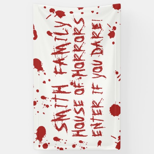 Blutgetränktes blutiges Blatt Eigenes Halloween Banner (Vertikal)