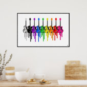 Blutgitarren Poster Print (Küche)