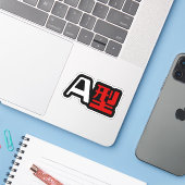 Blutgruppe A Japanisches Kanji Aufkleber (Laptop mit iPhone)