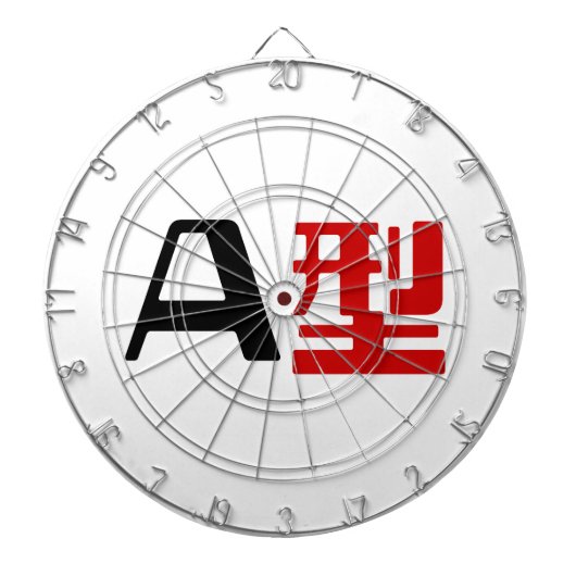 Blutgruppe A Japanisches Kanji Dartscheibe (vorne)