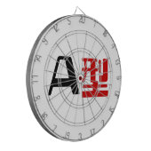 Blutgruppe A Japanisches Kanji Dartscheibe (Vorderseite Links)