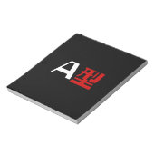 Blutgruppe A Japanisches Kanji Notizblock (Rotiert)