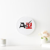 Blutgruppe A Japanisches Kanji Runde Wanduhr (Zuhause)
