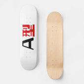 Blutgruppe A Japanisches Kanji Skateboard (Vorderseite)