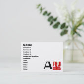 Blutgruppe A Japanisches Kanji Visitenkarte (Stehend Vorderseite)