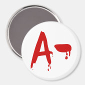 Blutgruppe A - Negativ #Horror Hospital Magnet (Vorderseite/Rückseite)