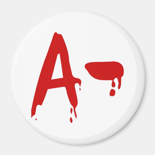 Blutgruppe A - Negativ #Horror Hospital Magnet (Vorne)