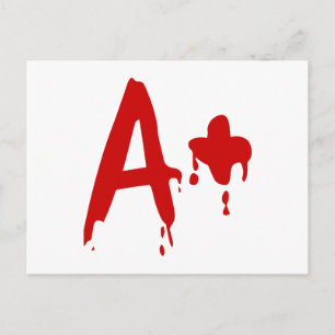Blutgruppe A+ positiv #Horror Krankenhaus Postkarte