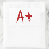 Blutgruppe A positiv Rechteckiger Aufkleber (Tasche)