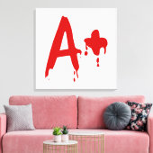 Blutgruppe A+ Positives #Horror Hospital Leinwanddruck (Insitu (Wohnzimmer))