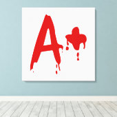 Blutgruppe A+ Positives #Horror Hospital Leinwanddruck (Insitu (Holzboden))