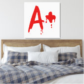Blutgruppe A+ Positives #Horror Hospital Leinwanddruck (Insitu (Schlafzimmer))