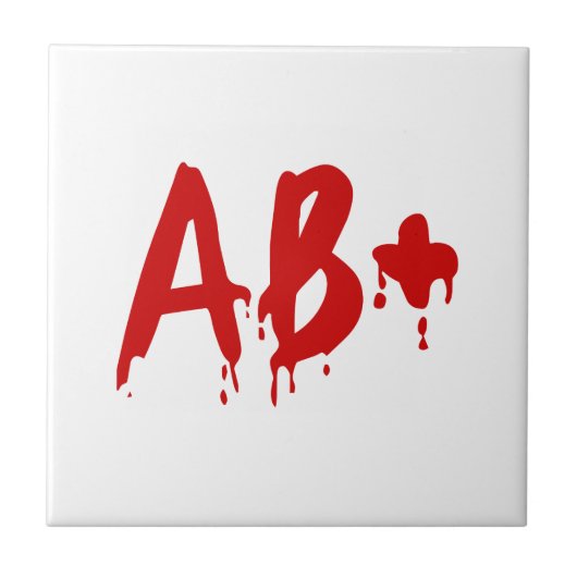 Blutgruppe AB+ Positives #Horror Hospital Fliese (Vorderseite)