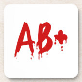 Blutgruppe AB+ Positives #Horror Hospital Getränkeuntersetzer (Vorderseite)
