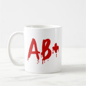 Blutgruppe AB+ Positives #Horror Hospital Kaffeetasse (Links)