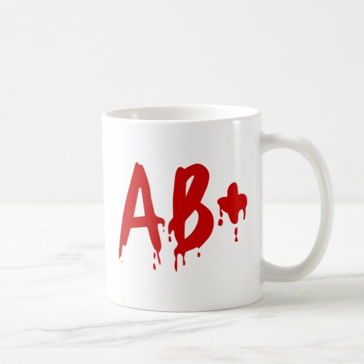 Blutgruppe AB+ Positives #Horror Hospital Kaffeetasse (Rechts)