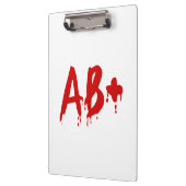 Blutgruppe AB+ Positives #Horror Hospital Klemmbrett (Links)