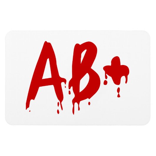 Blutgruppe AB+ Positives #Horror Hospital Magnet (Horizontal)