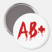 Blutgruppe AB+ Positives #Horror Hospital Magnet (Vorderseite/Rückseite)