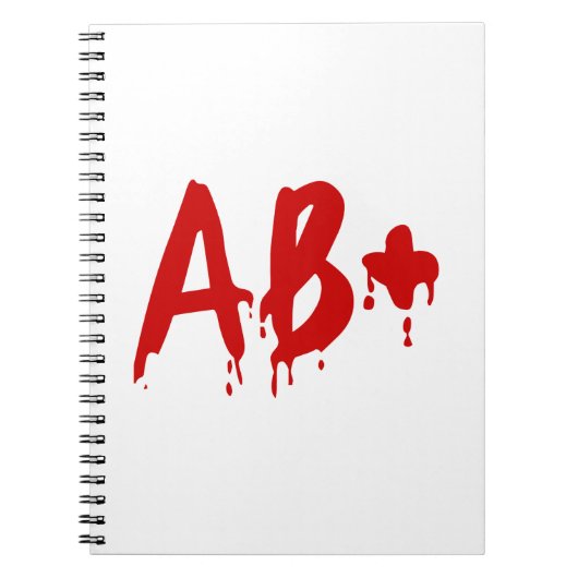 Blutgruppe AB+ Positives #Horror Hospital Notizblock (Vorderseite)