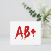Blutgruppe AB+ Positives #Horror Hospital Postkarte (Stehend Vorderseite)