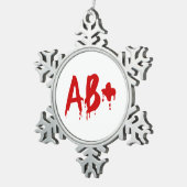 Blutgruppe AB+ Positives #Horror Hospital Schneeflocken Zinn-Ornament (Rechts)