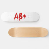 Blutgruppe AB+ Positives #Horror Hospital Skateboard (Horizontal)