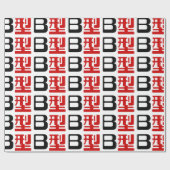 Blutgruppe B Japanisches Kanji Geschenkpapier (Flach)