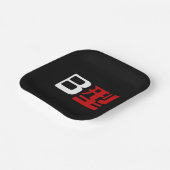 Blutgruppe B Japanisches Kanji Pappteller (Gewinkelt)