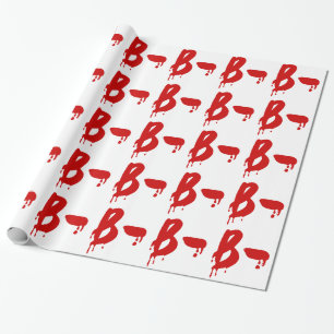 Blutgruppe B - Negative #Horror Hospital Geschenkpapier