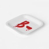 Blutgruppe B - Negative #Horror Hospital Pappteller (Gewinkelt)