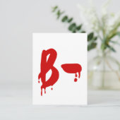 Blutgruppe B - Negative #Horror Hospital Postkarte (Stehend Vorderseite)