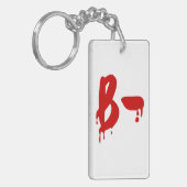 Blutgruppe B - Negative #Horror Hospital Schlüsselanhänger (Vorderseite links)