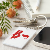 Blutgruppe B - Negative #Horror Hospital Schlüsselanhänger (Vorderseite rechts)