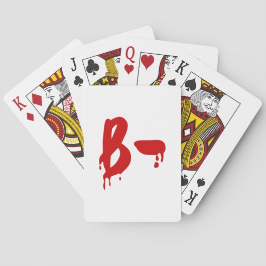 Blutgruppe B - Negative #Horror Hospital Spielkarten (Rückseite)