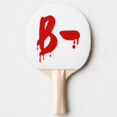 Blutgruppe B - Negative #Horror Hospital Tischtennis Schläger (Vorderseite)