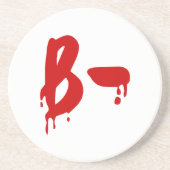 Blutgruppe B - Negative #Horror Hospital Untersetzer (Vorne)