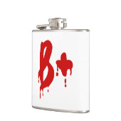 Blutgruppe B+ Positiv #Horror Hospital Flachmann (Links)