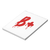 Blutgruppe B+ Positiv #Horror Hospital Notizblock (Rotiert)