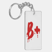 Blutgruppe B+ Positiv #Horror Hospital Schlüsselanhänger (Vorderseite links)