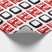 Blutgruppe des japanischen Kanjis Geschenkpapier (Ecke)