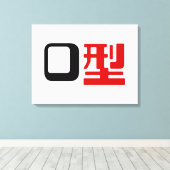 Blutgruppe des japanischen Kanjis Leinwanddruck (Insitu (Holzboden))