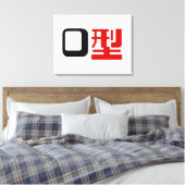 Blutgruppe des japanischen Kanjis Leinwanddruck (Insitu (Schlafzimmer))