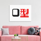 Blutgruppe des japanischen Kanjis Leinwanddruck (Insitu (Wohnzimmer))