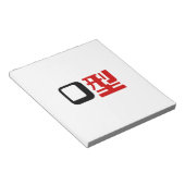 Blutgruppe des japanischen Kanjis Notizblock (angewinkelt)