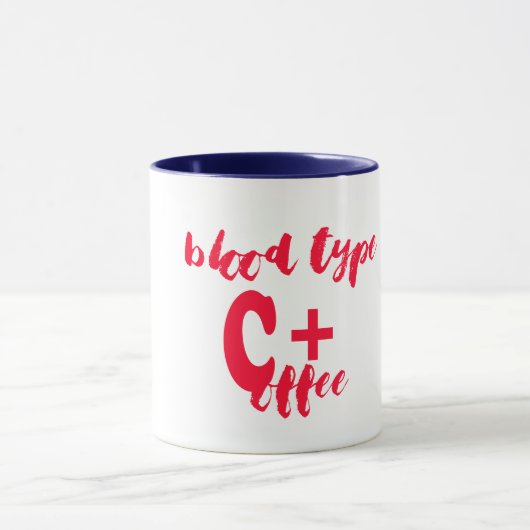 Blutgruppe Kaffee Ärztlicher Pub lustiger Schlamm Tasse (Zentrum)