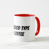 Blutgruppe Kaffee Tasse (VorderseiteRechts)