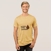 Blutgruppe: Koffein Männer-Prämie Tri-Blend Shirt (Vorderseite voll)